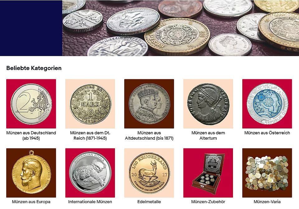 Antiquitäten Auktionen Antike Münzen - Jetzt an der Antikversteigerung teilnehmen und Antik-Münzen ersteigern