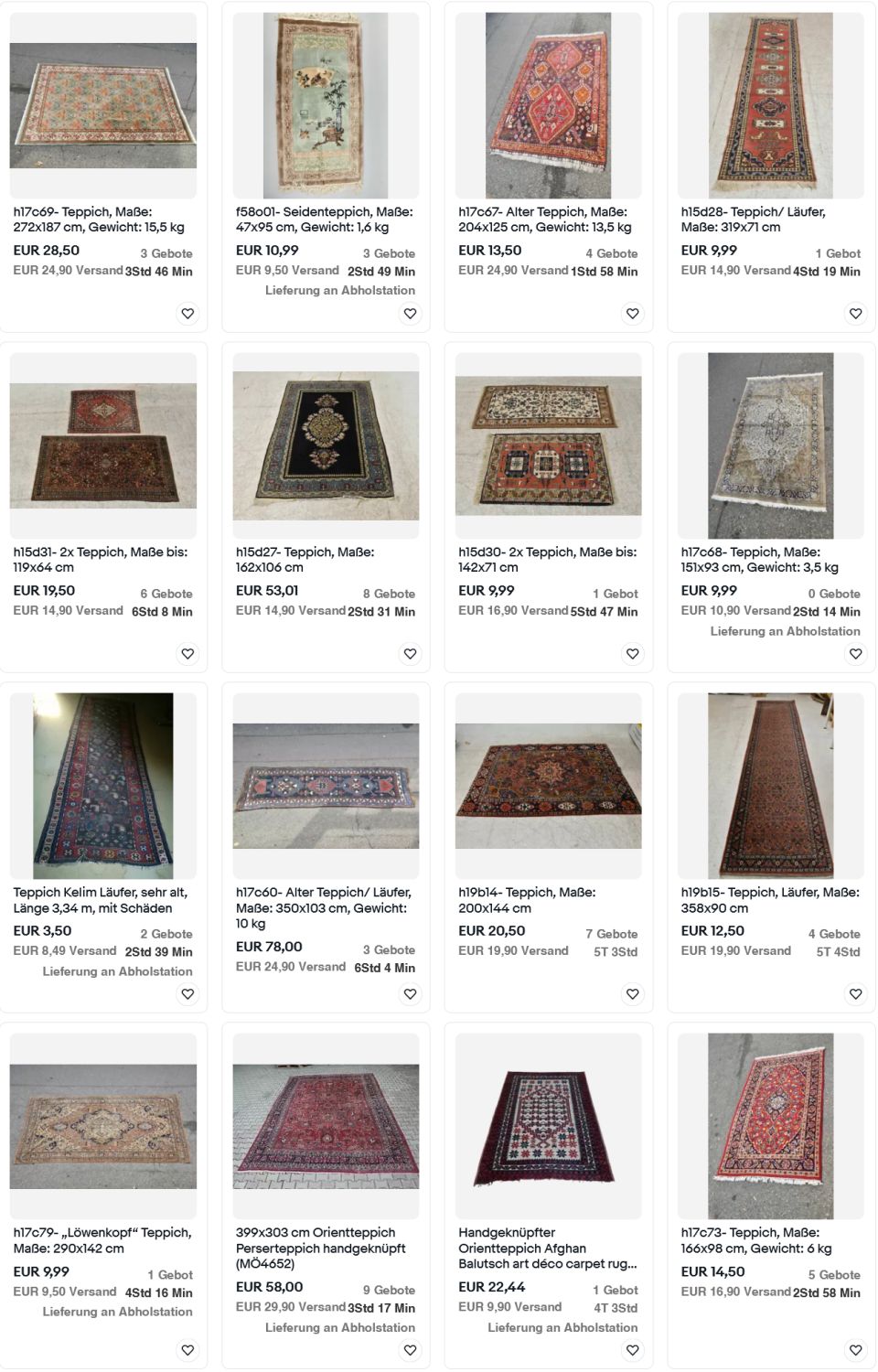 Auktionen Antike Teppiche - Jetzt an der Auktion teilnehmen und einen antiken Teppich ersteigern